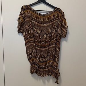 H&M Brown Geometric Women's Blouse